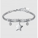 Bracciale da donna con ciondolo stella cristalli bianchi Luca Barra