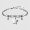 Bracciale da donna con ciondolo stella cristalli bianchi Luca Barra