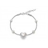 Bracciale argento con perle e cuore centrale miluna