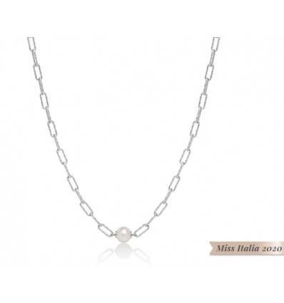 Collana in argento con perla Miluna PCL6021B